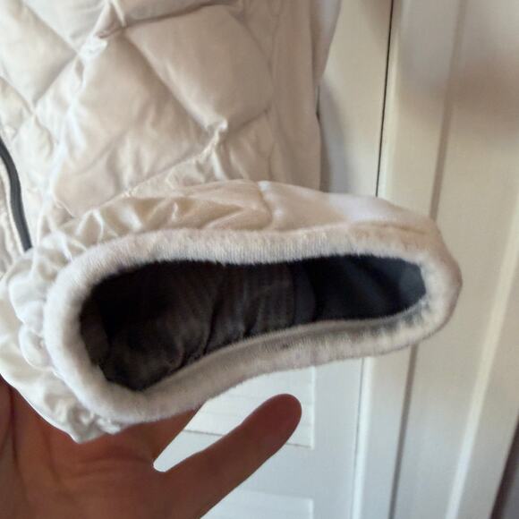 Lululemon women's down jacket 12 white insulated quilted full zip pockets - Picture 4 of 12
